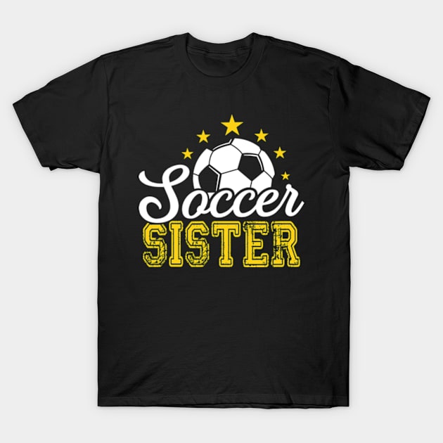 Soccer Sister Leopard Funny Soccer Sister Mothers Day T-Shirt by David Brown